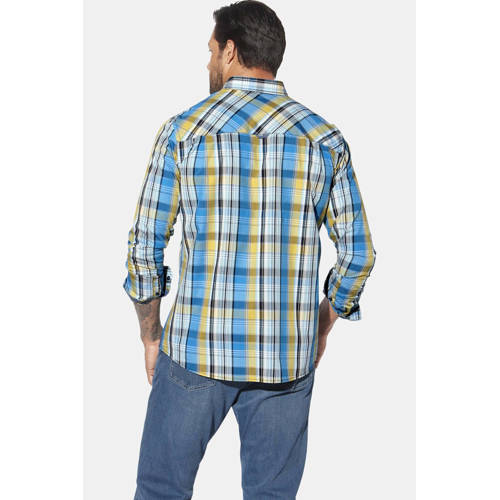Jan Vanderstorm casual overhemd JORHEIM Plus Size blauw afbeelding