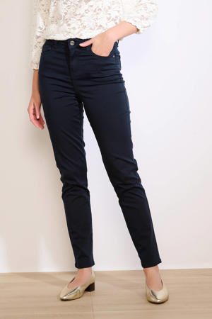 slim regular waist broek marineblauw