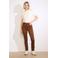 LOLALIZA slim regular waist broek bruin