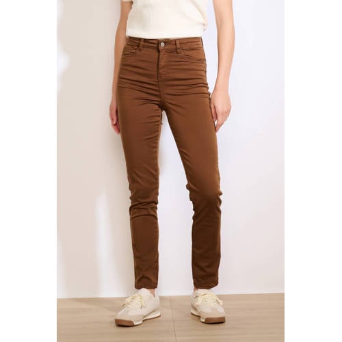 LOLALIZA slim regular waist broek bruin afbeelding