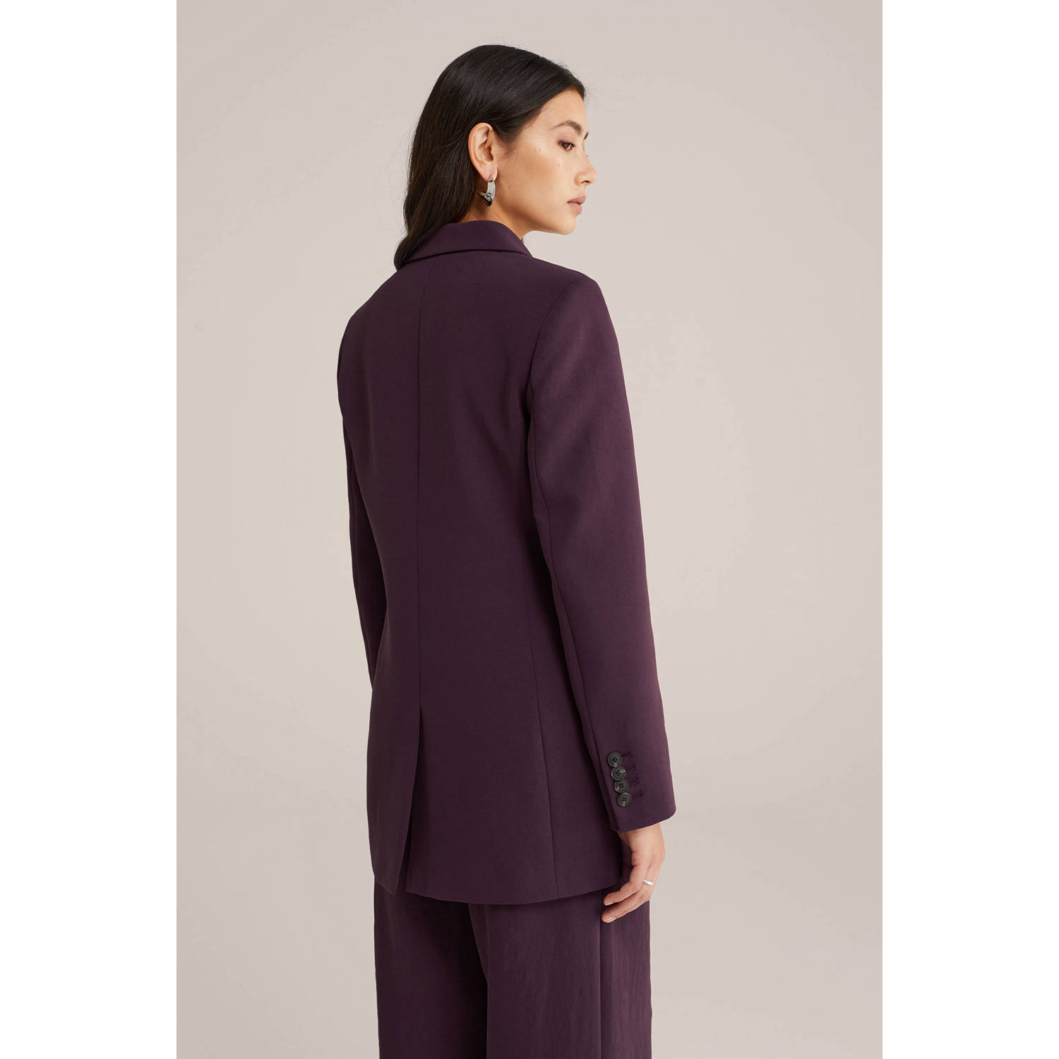 WE Fashion WE STUDIO oversized blazer aubergine