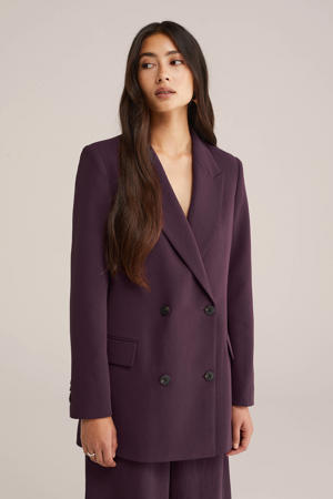 oversized blazer aubergine
