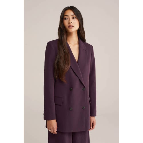 WE STUDIO oversized blazer aubergine afbeelding