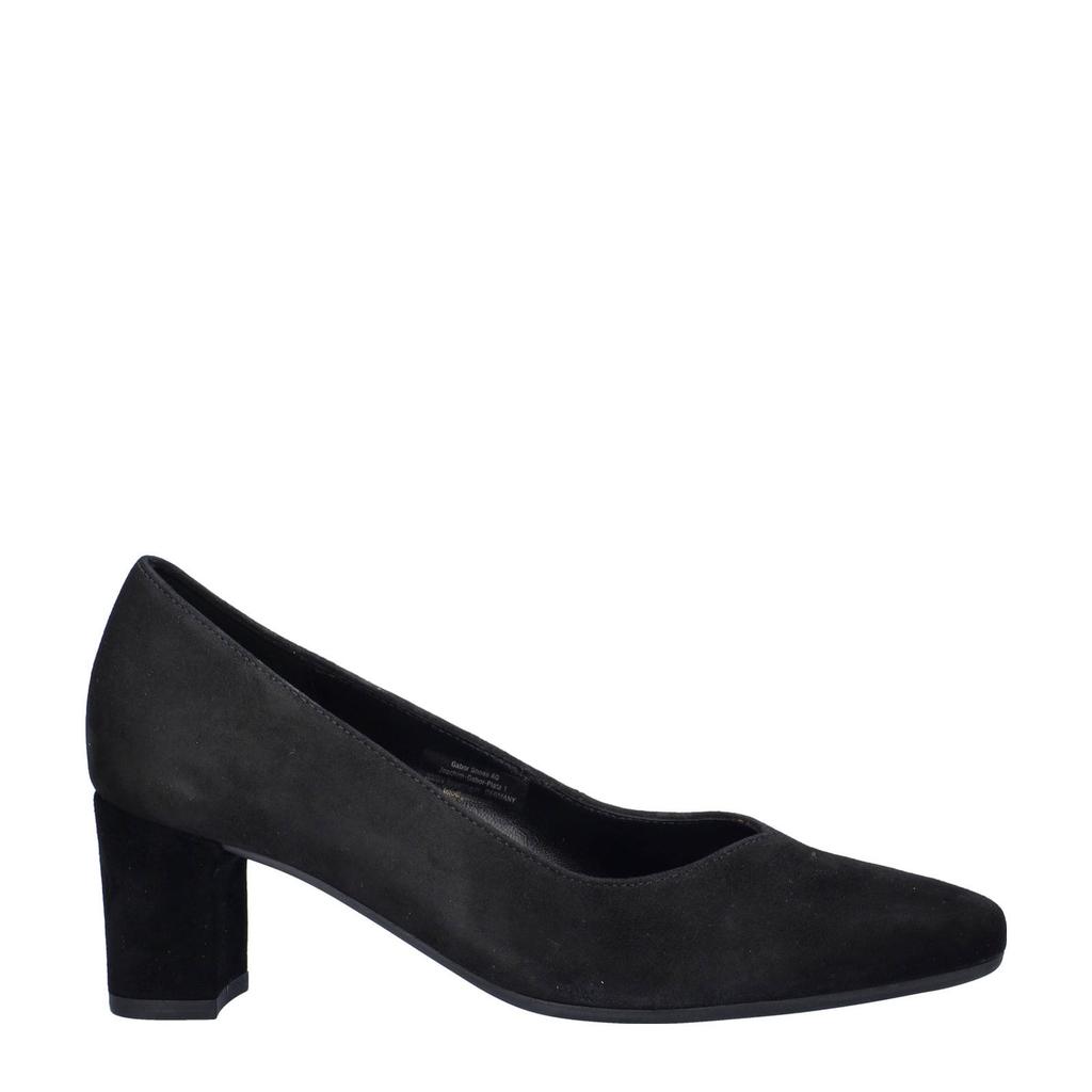 Zwarte dames Gabor Comfort suède pumps