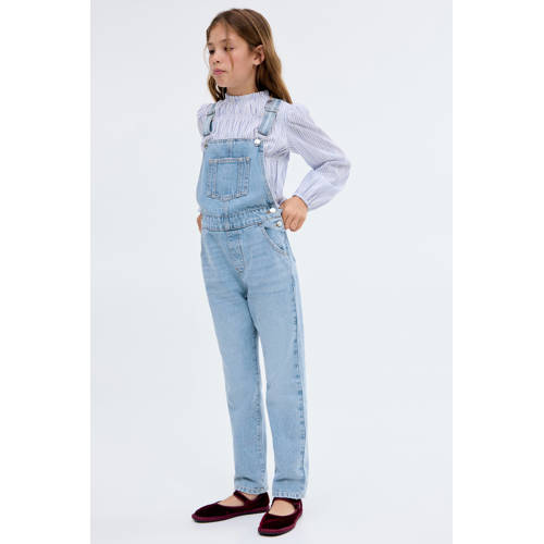 Mango Kids denim tuinbroek light blue denim afbeelding