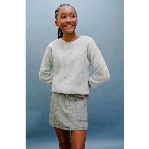 Mango Kids denim spijkerrok grey denim afbeelding