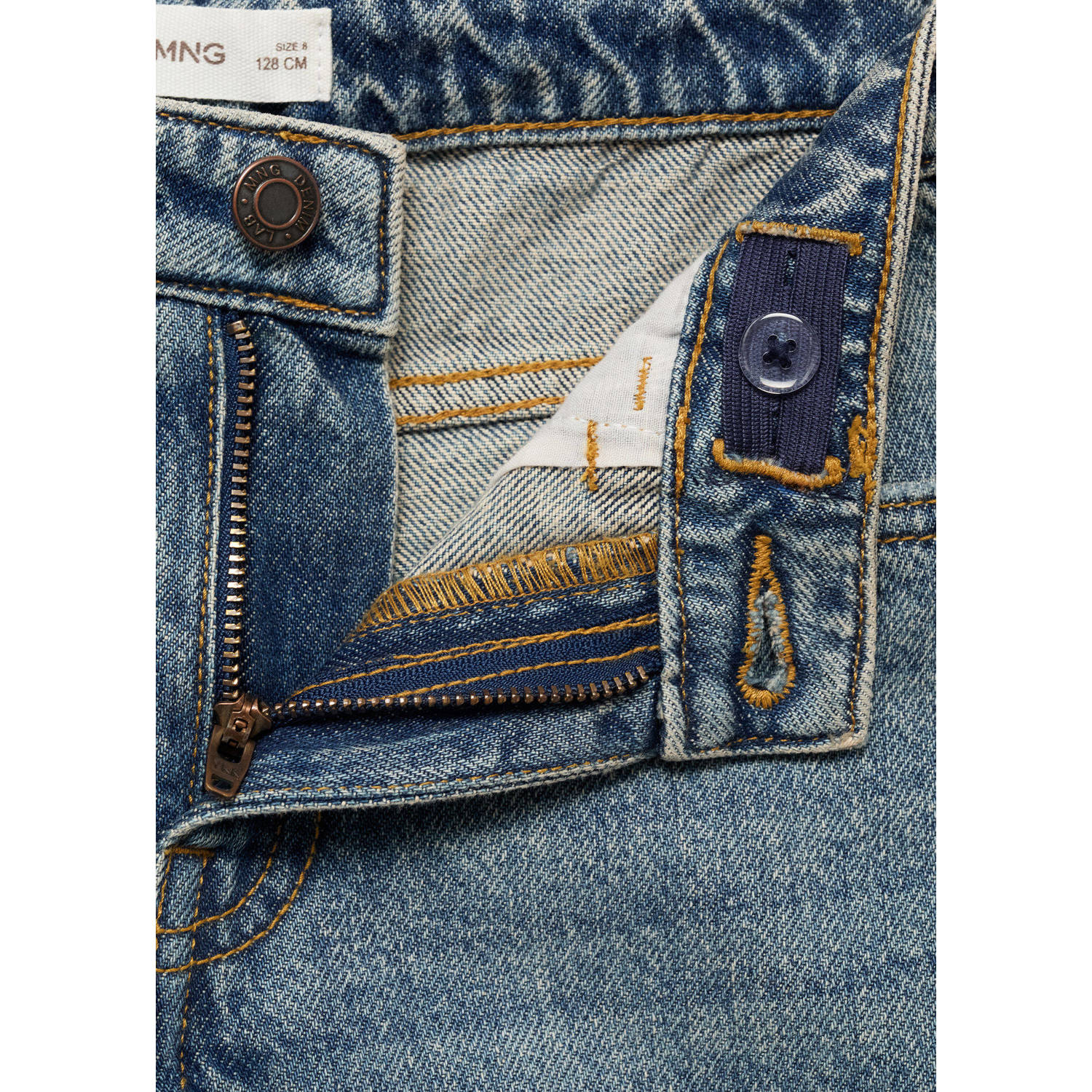 Mango Kids straight leg jeans blauw