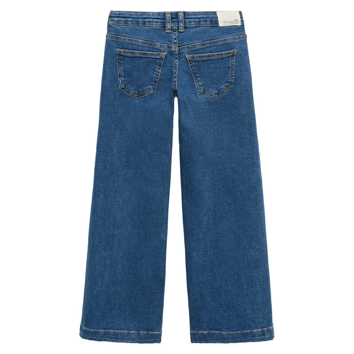 Mango Kids wide leg jeans medium blue denim