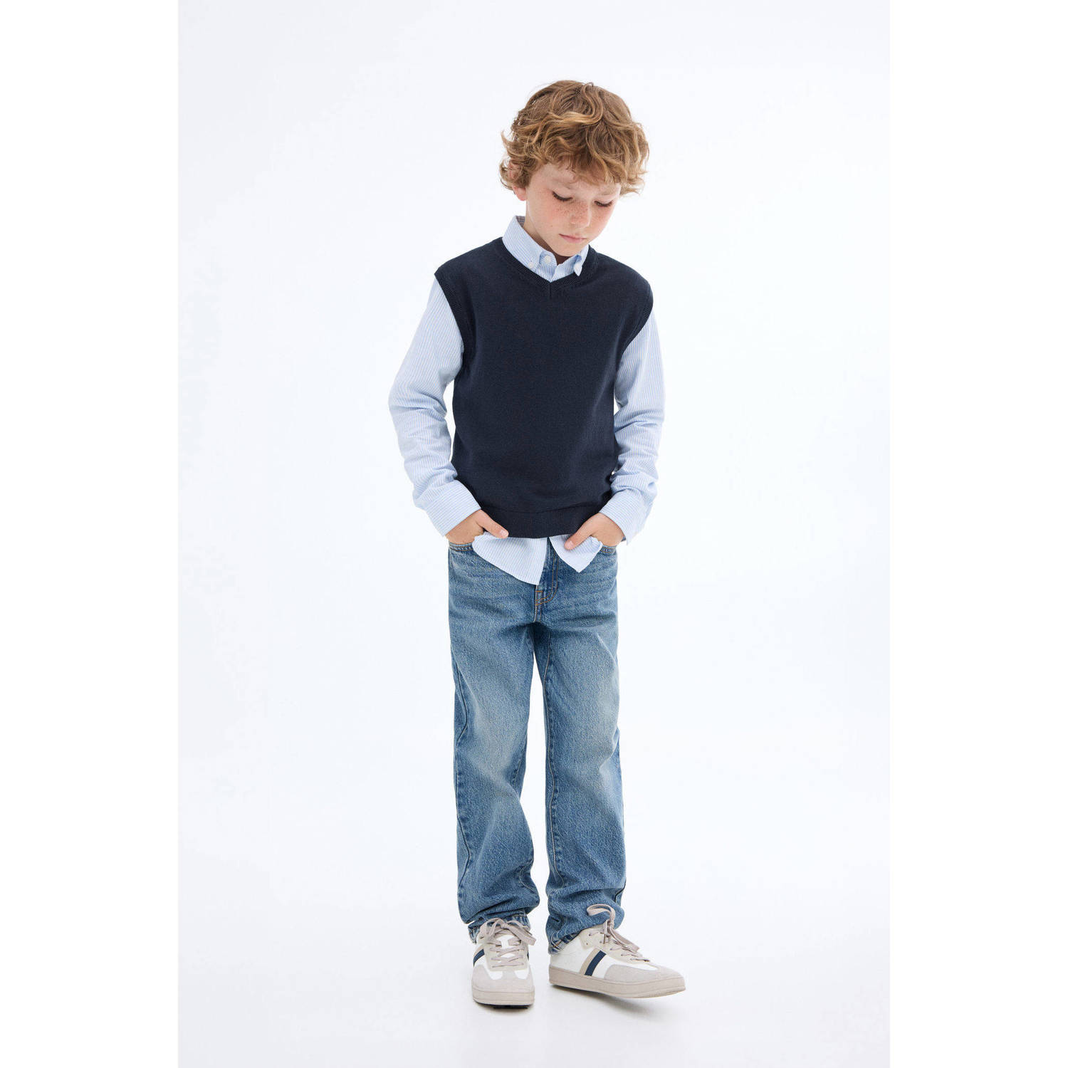 Mango Kids spencer donkerblauw