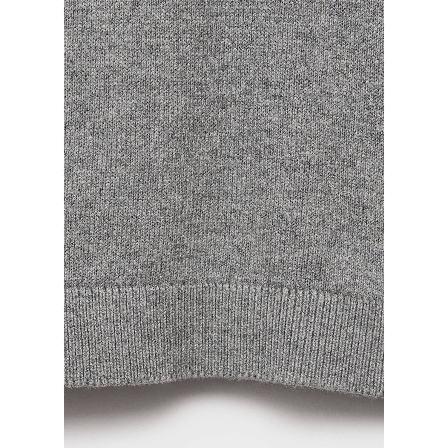 Mango Kids pullover grijs melange fijn gebreid