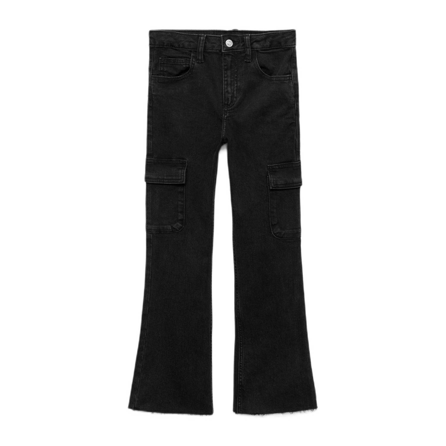 Mango Kids flared jeans black denim