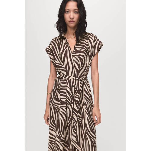 Mango blousejurk bruin afbeelding