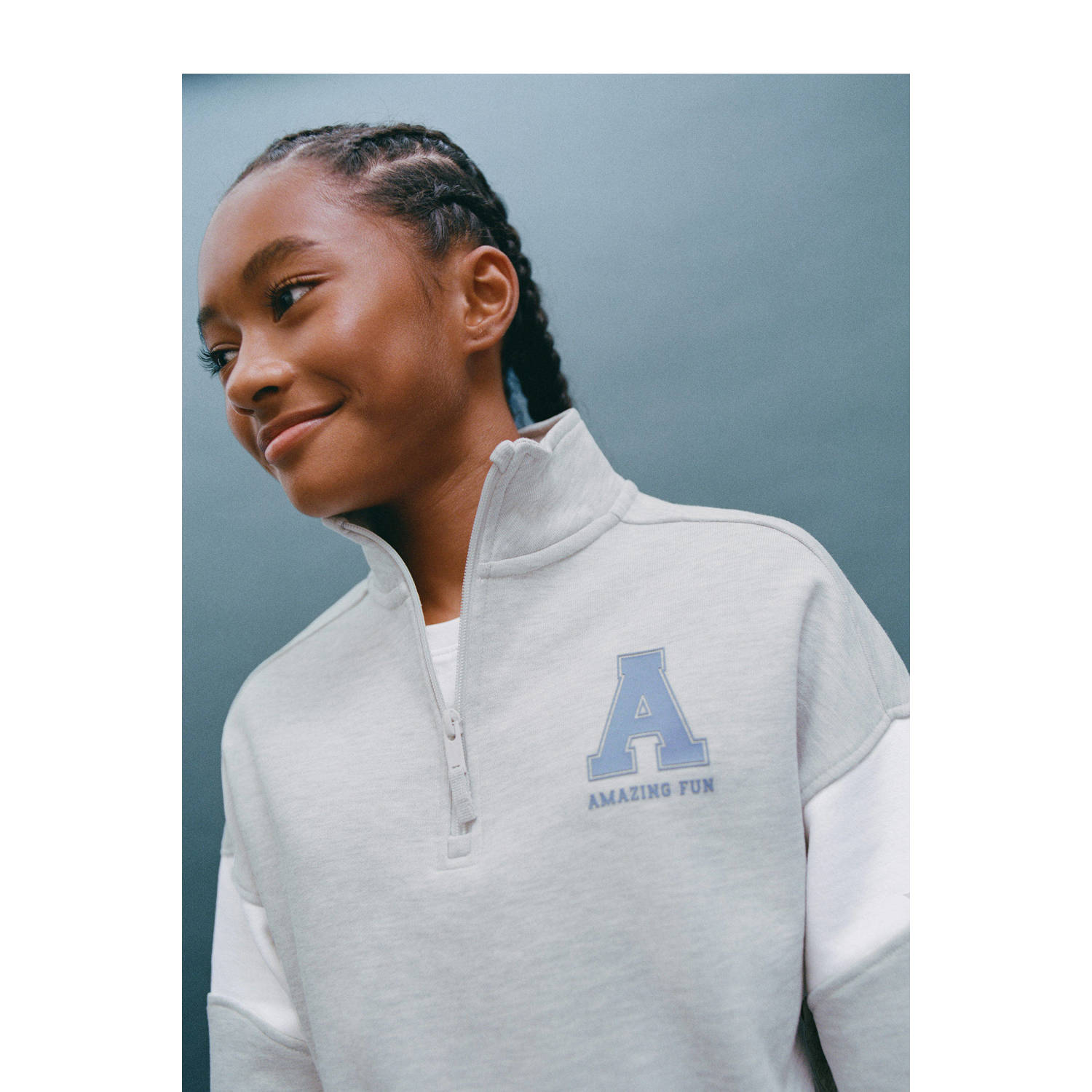Mango Kids sweater lichtgrijs