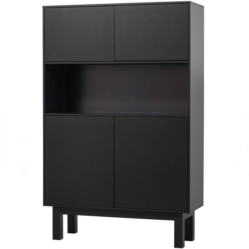 WOOOD WOOOD Finca Buffetkast - Grenen - Zwart - 170x110x40