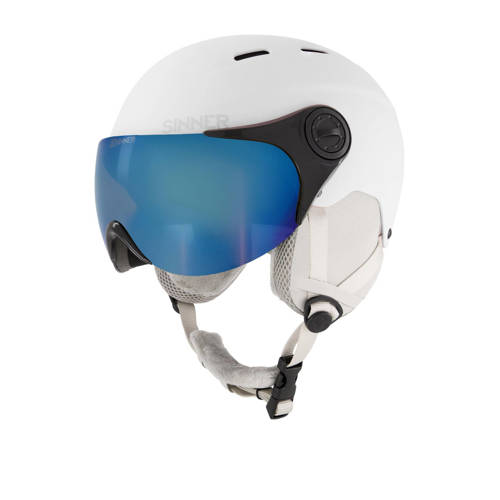 Sinner skihelm Typhoon Visor wit (lens blauw) afbeelding
