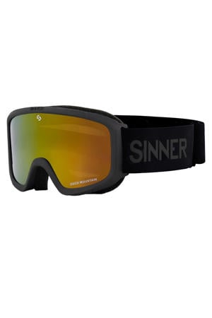 jongens/meisjes skibril Duck Mountain zwart (lens rood)