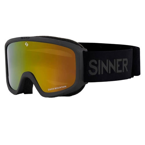 Sinner Jongens/meisjes skibril Duck Mountain zwart (lens rood) afbeelding