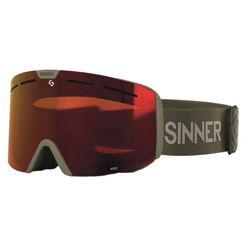 Sinner skibril Arc donkergroen (lens rood) afbeelding