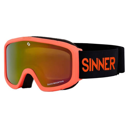 Sinner Jongens/meisjes skibril Duck Mountain oranje/zwart (lens oranje) afbeelding