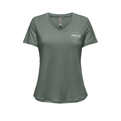 ONLY PLAY sport T-shirt ONPSAVE grijsgroen afbeelding