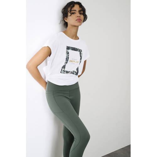 ONLY PLAY sport T-shirt ONPAUB wit afbeelding