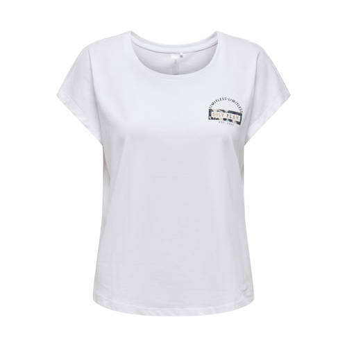 ONLY PLAY sport T-shirt ONPAUB wit afbeelding