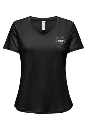 sport T-shirt ONPSAVE zwart