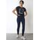 ONLY PLAY sport T-shirt ONPAUB met printopdruk donkerblauw