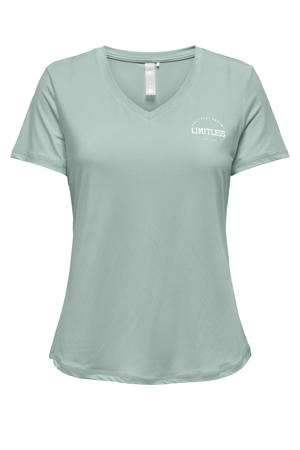 sport T-shirt ONPSAVE grijsblauw