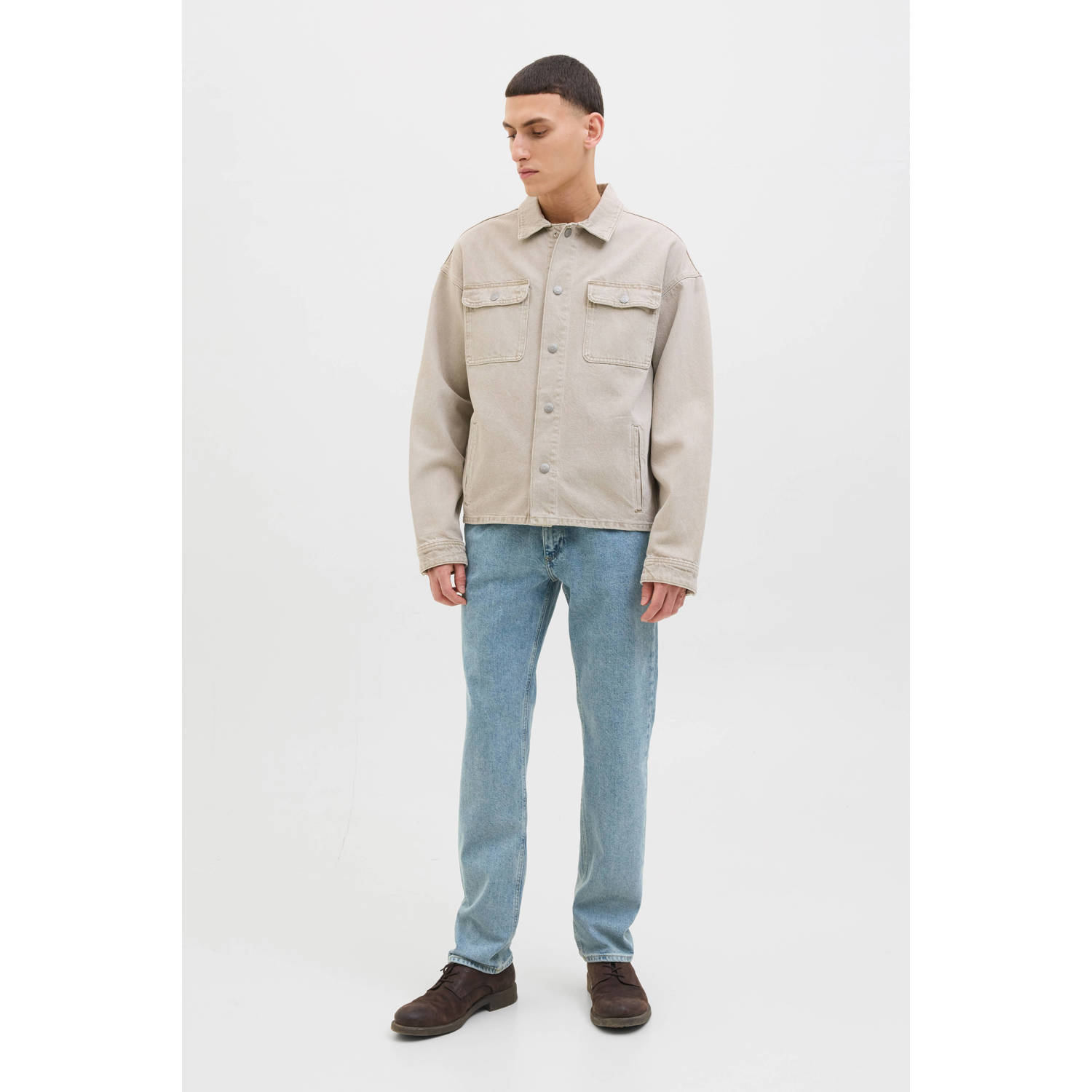 JACK & JONES JEANS INTELLIGENCE JJICLARK JJEVAN regular fit jeans blue denim