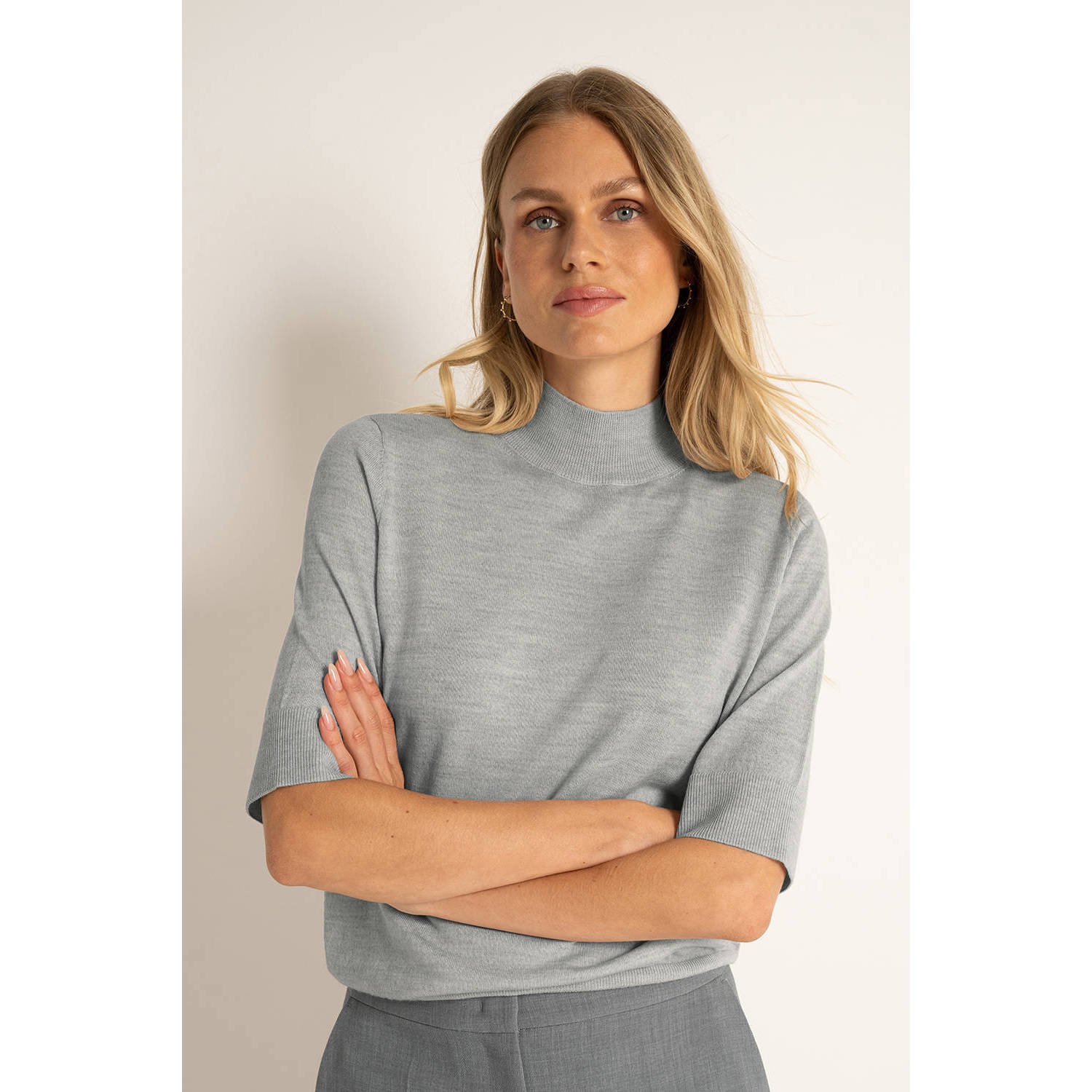 Claudia Sträter wollen coltrui grijs