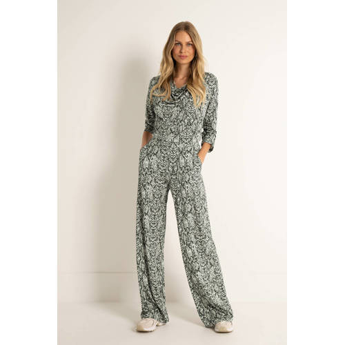 Claudia Sträter straight high waist broek donkergroen afbeelding