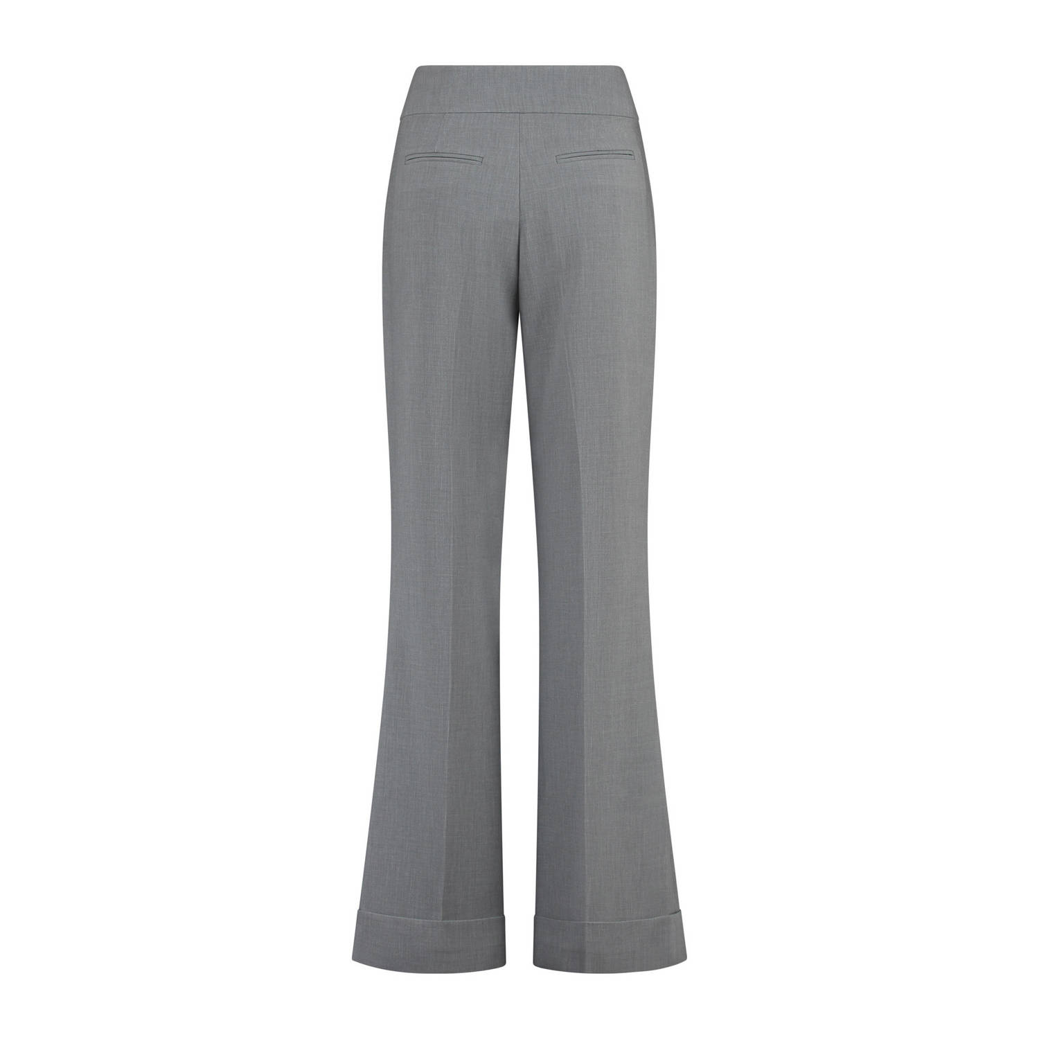 Claudia Sträter flared high waist pantalon grijs