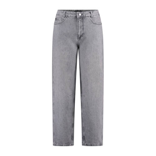 Claudia Sträter high waist straight leg jeans grey denim afbeelding