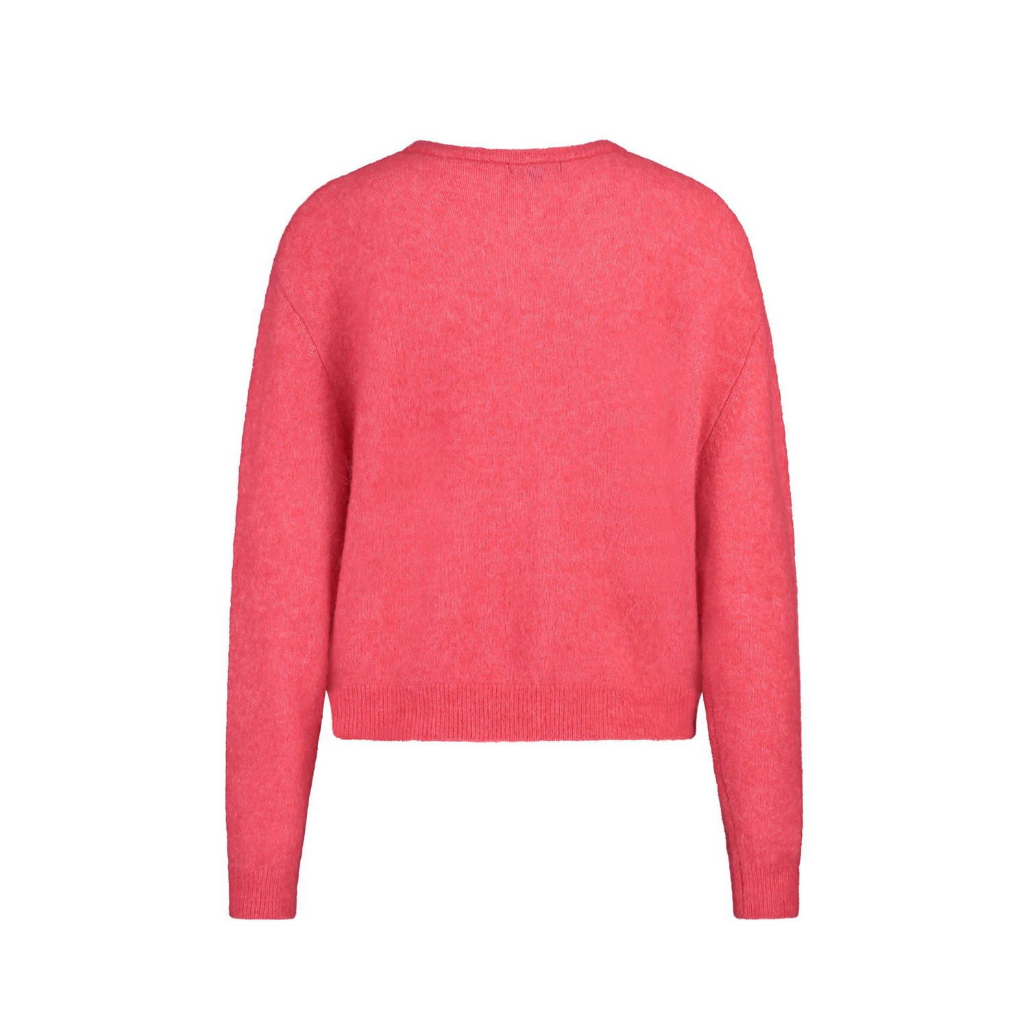 Claudia Sträter wollen cardigan fuchsia gebreid