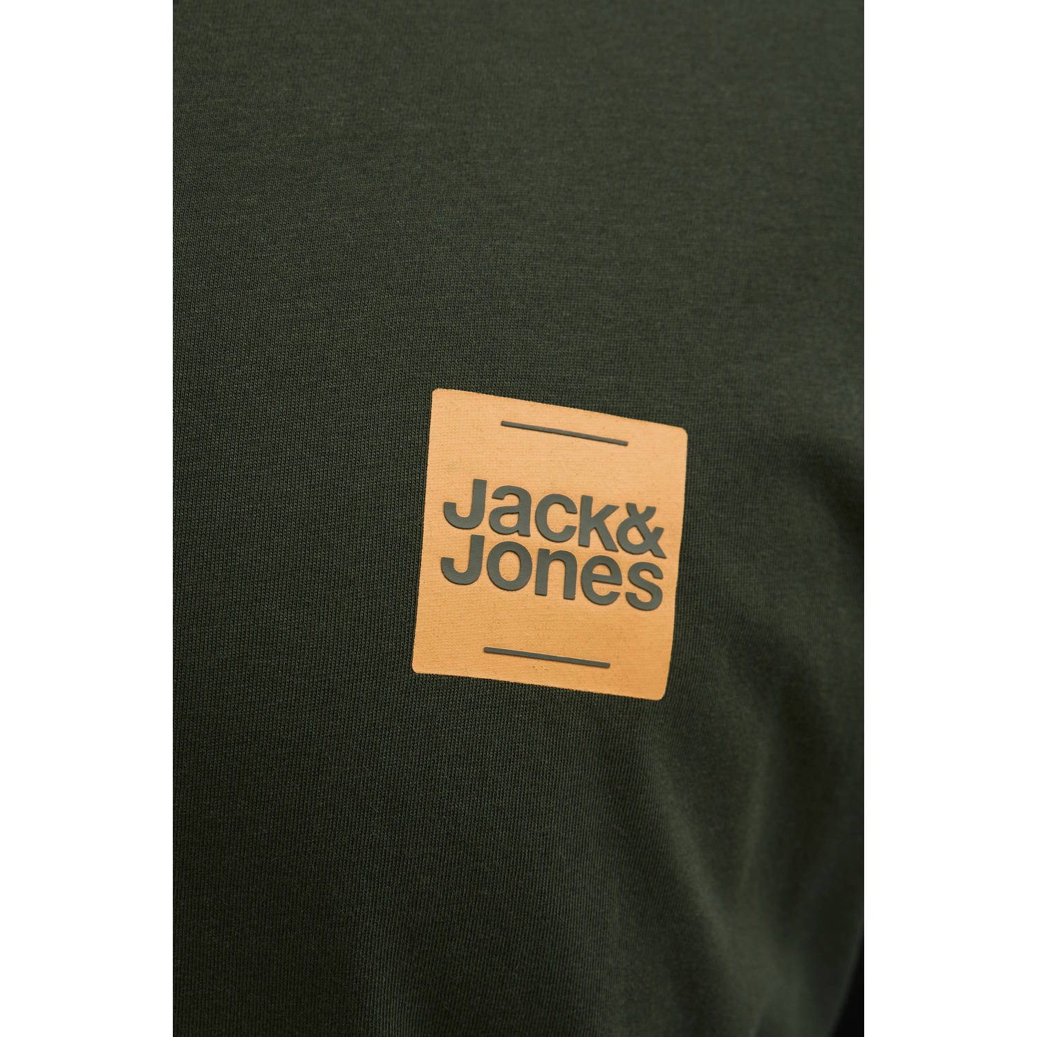 JACK & JONES PLUS SIZE regular T-shirt donkergroen