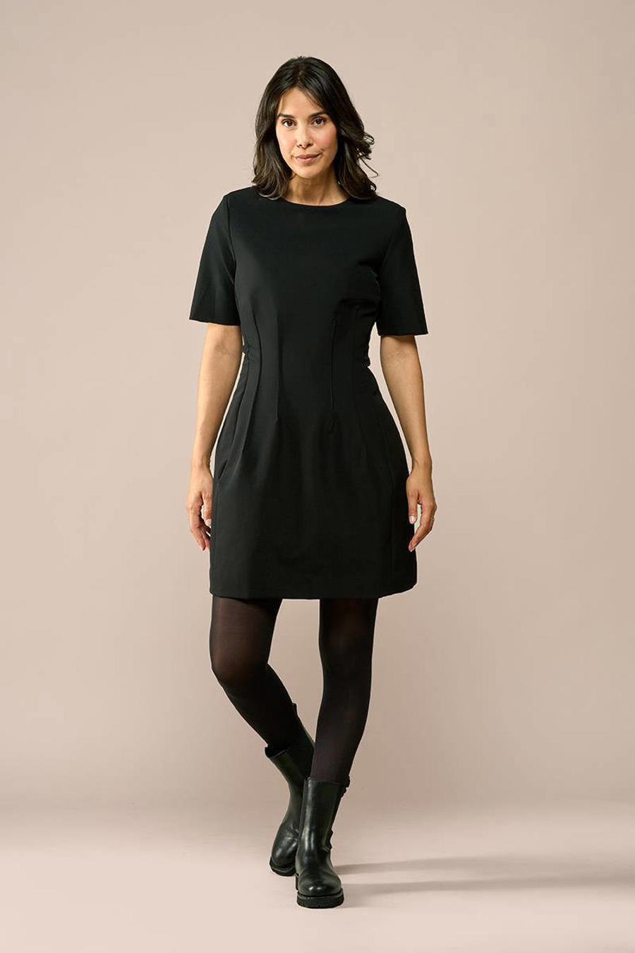 Jurk Met Mesh Schouders Nyc Zwart Wl987028 210 main image 1