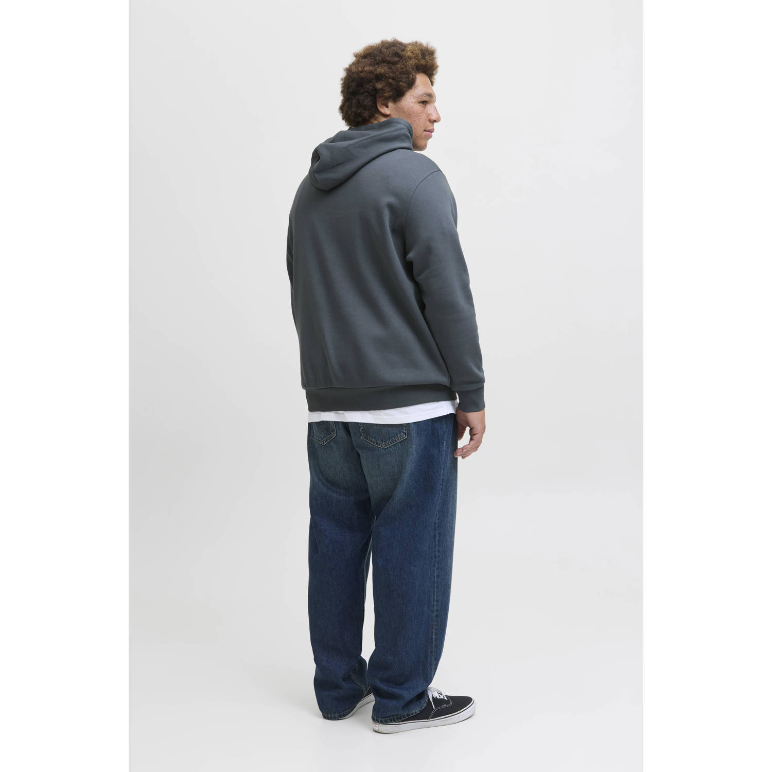JACK & JONES PLUS SIZE hoodie grijsblauw