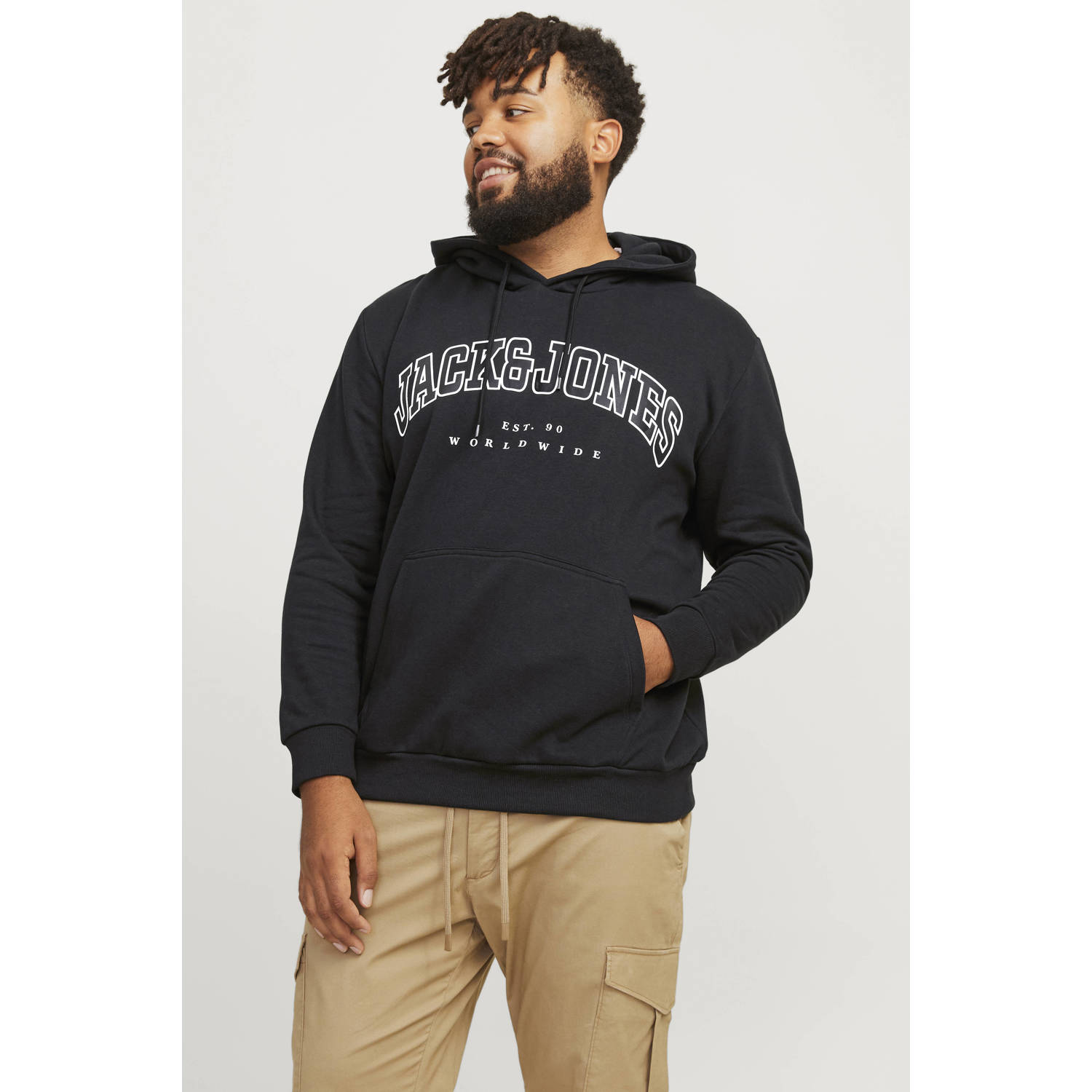 Jack & Jones PlusSize Hoodie JJECALEB VARSITY SWEAT HOOD NOOS PLS