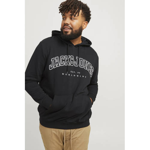 JACK & JONES PLUS SIZE hoodie zwart afbeelding
