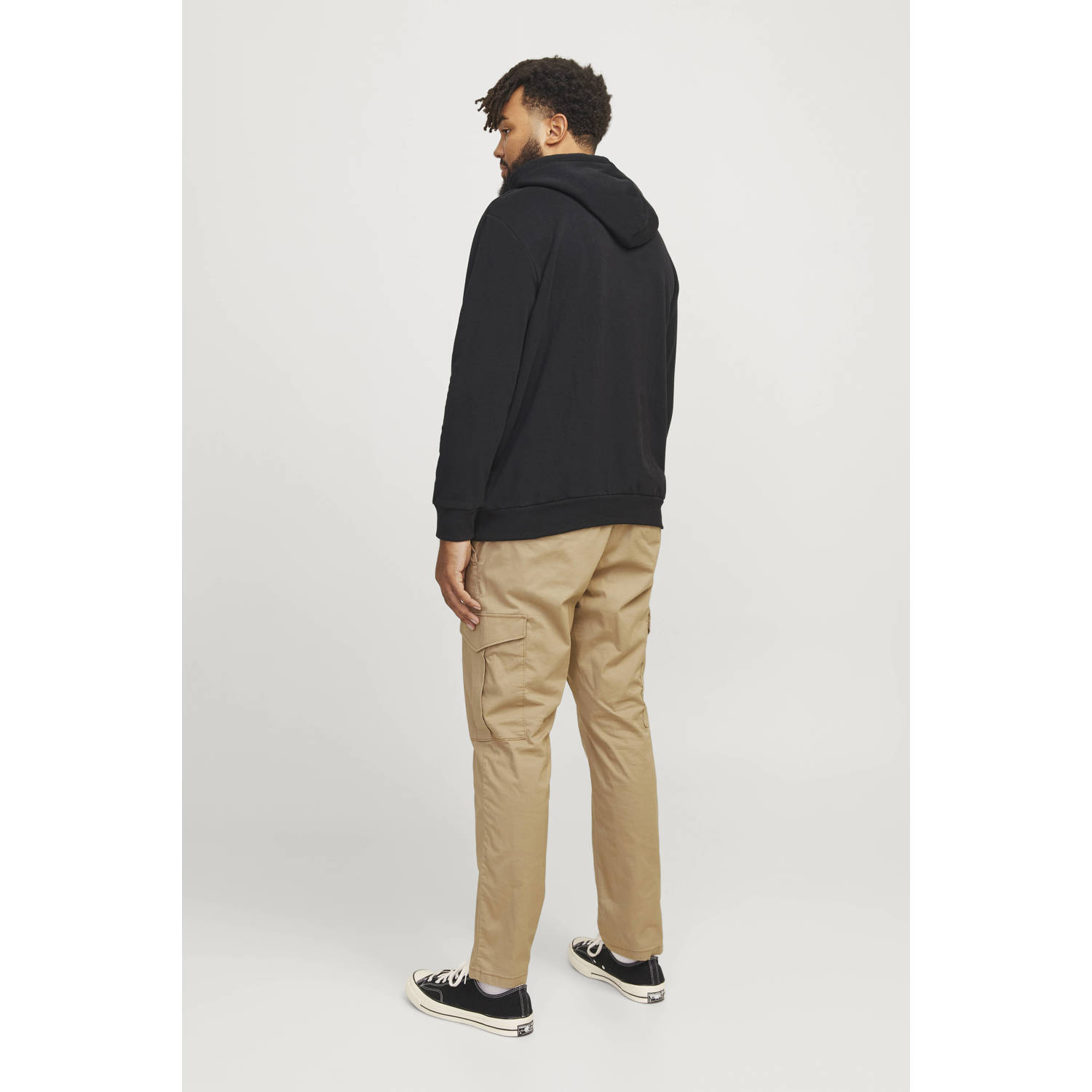 JACK & JONES PLUS SIZE hoodie zwart