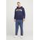 JACK & JONES PLUS SIZE hoodie donkerblauw