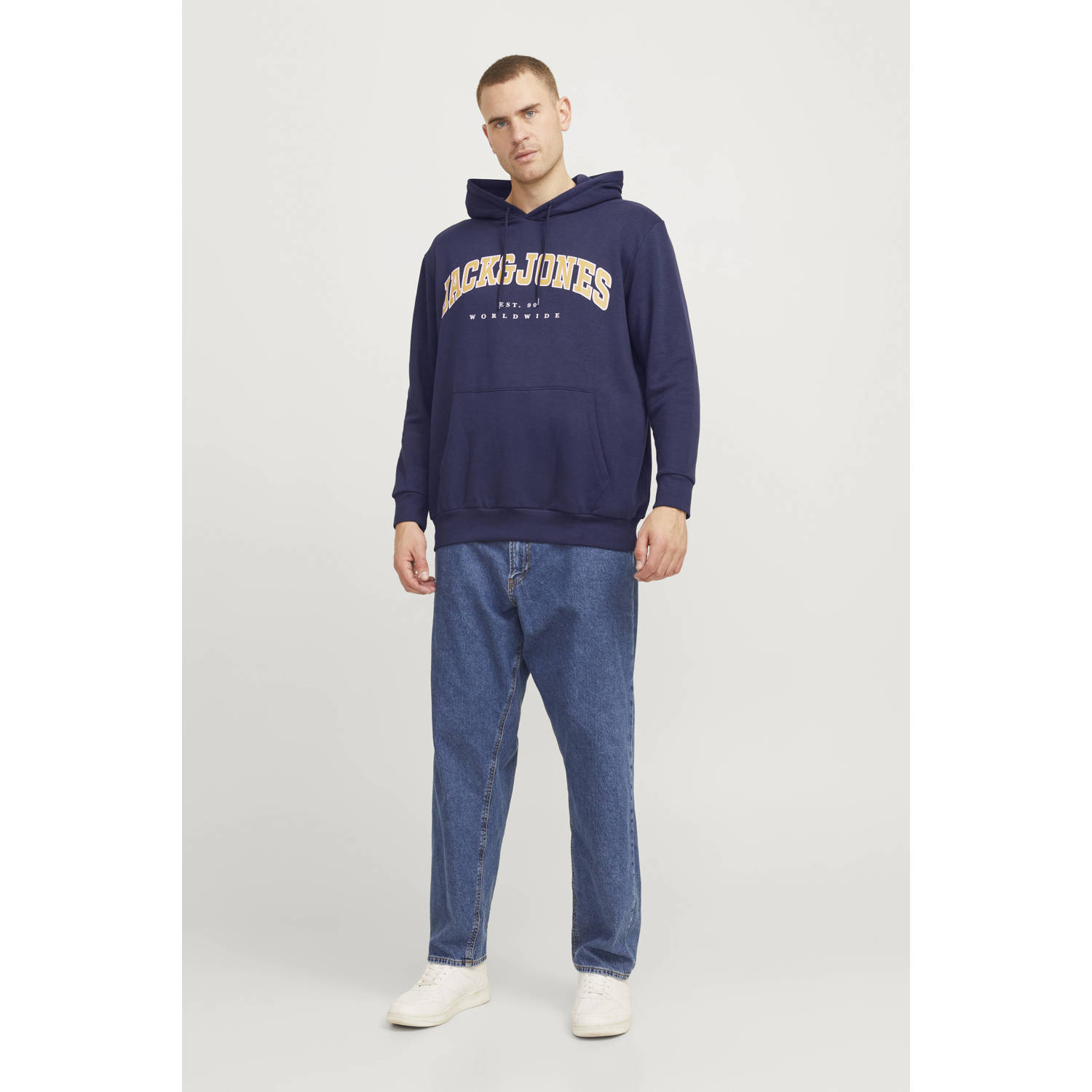 JACK & JONES PLUS SIZE hoodie donkerblauw