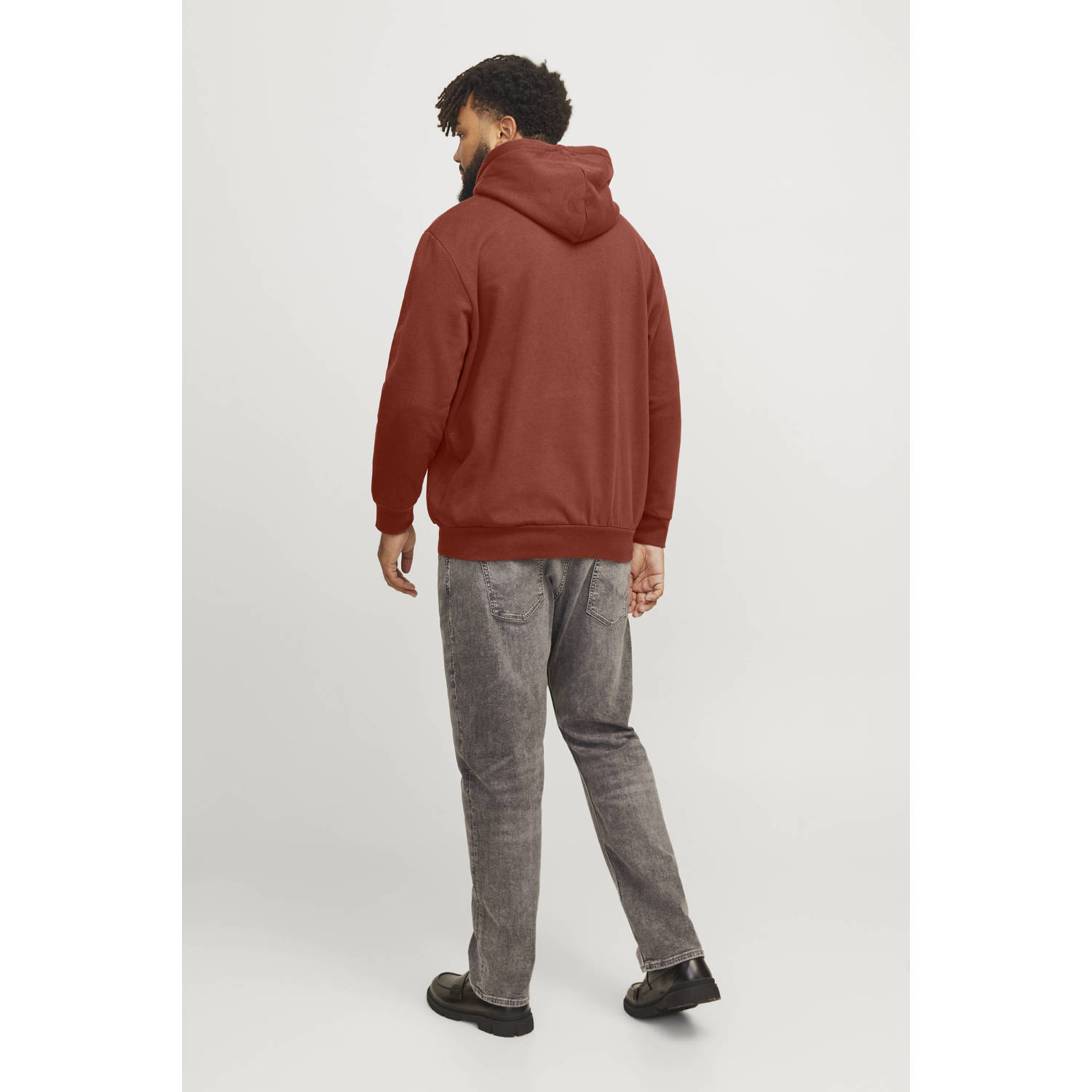 JACK & JONES PLUS SIZE hoodie brique