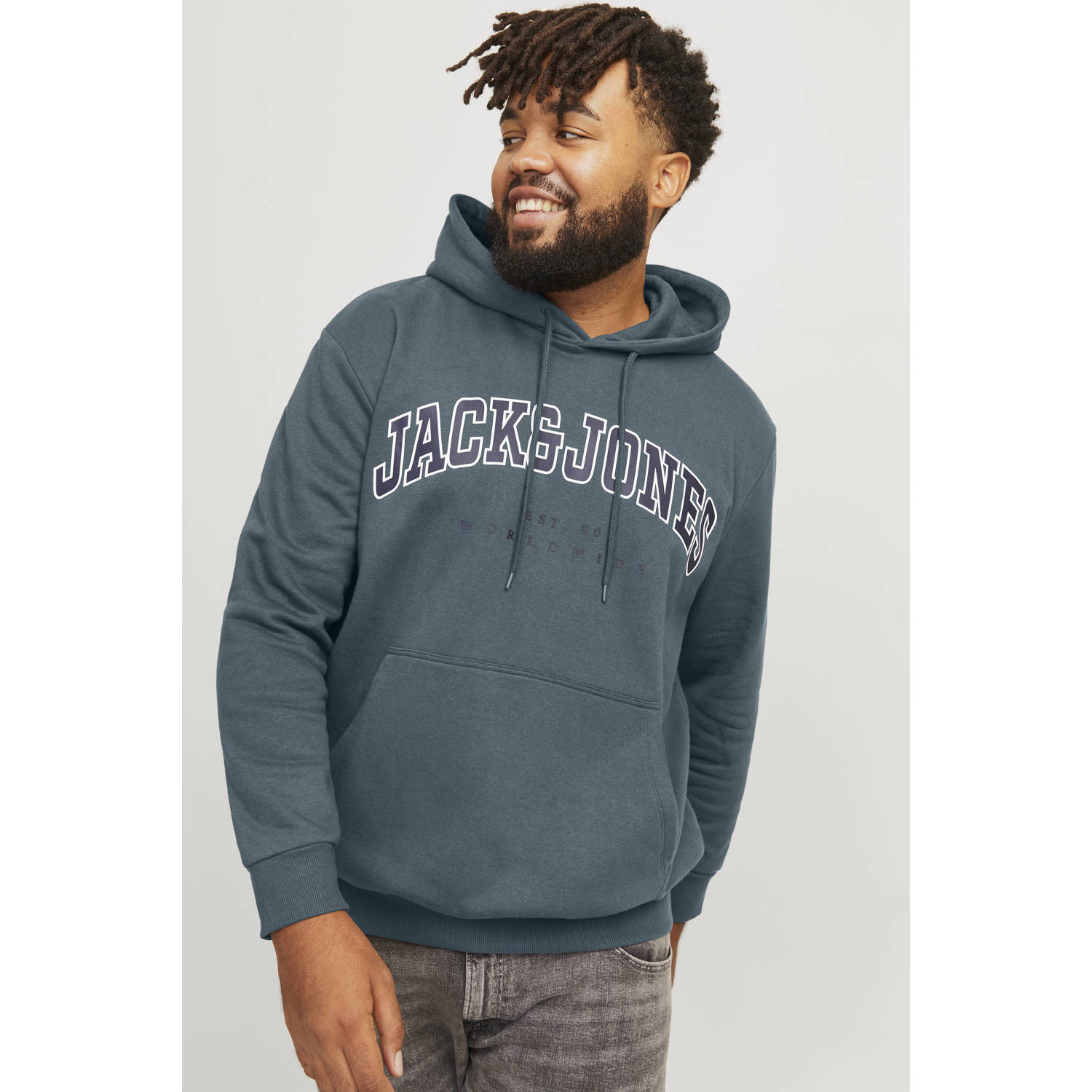 Jack & Jones PlusSize Hoodie JJECALEB VARSITY SWEAT HOOD NOOS PLS