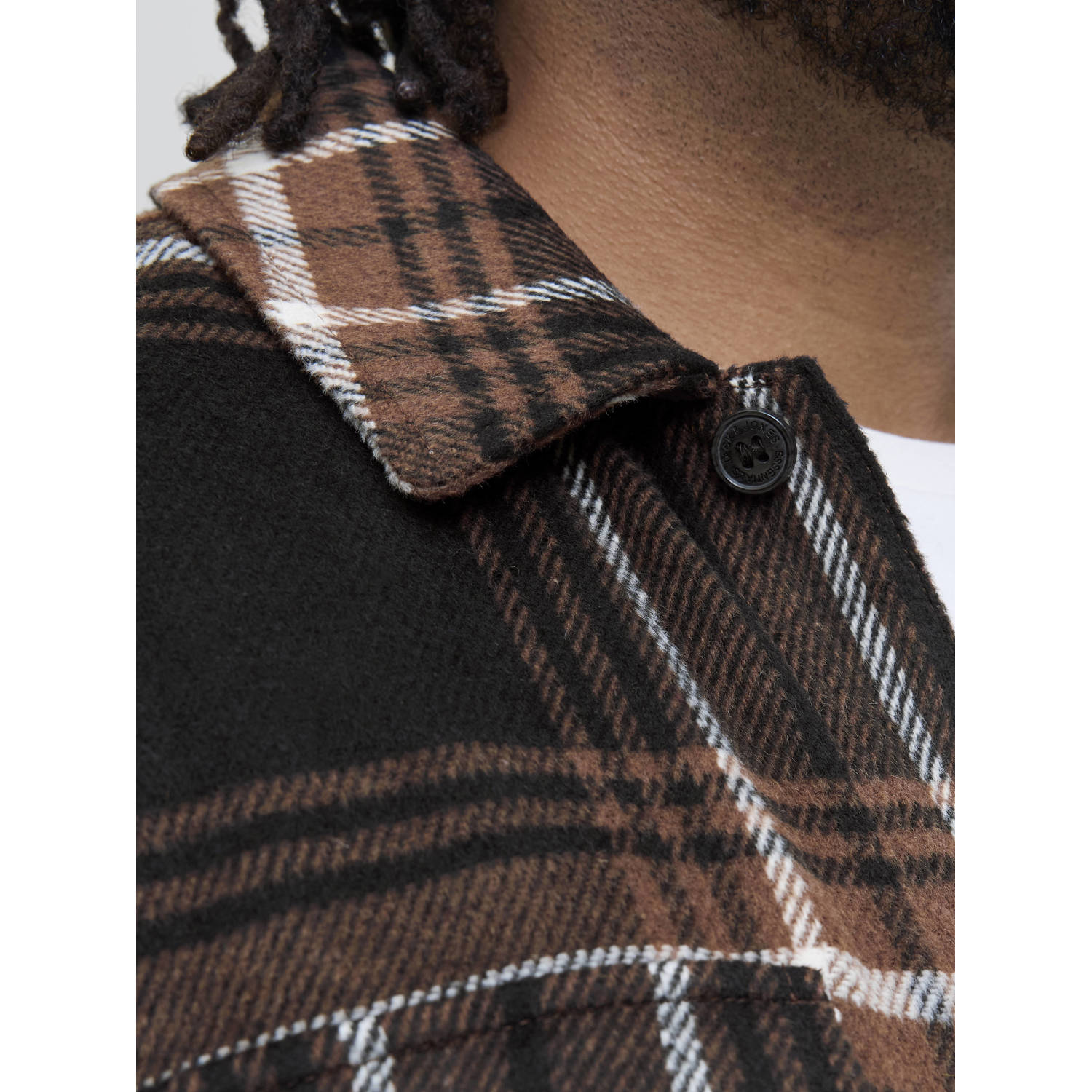 JACK & JONES PLUS SIZE overshirt donkerbruin