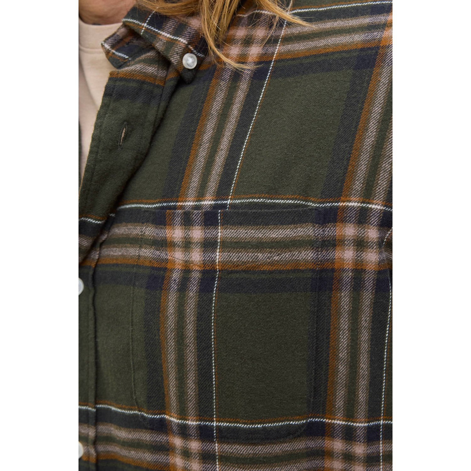 JACK & JONES PLUS SIZE casual overhemd donkergroen