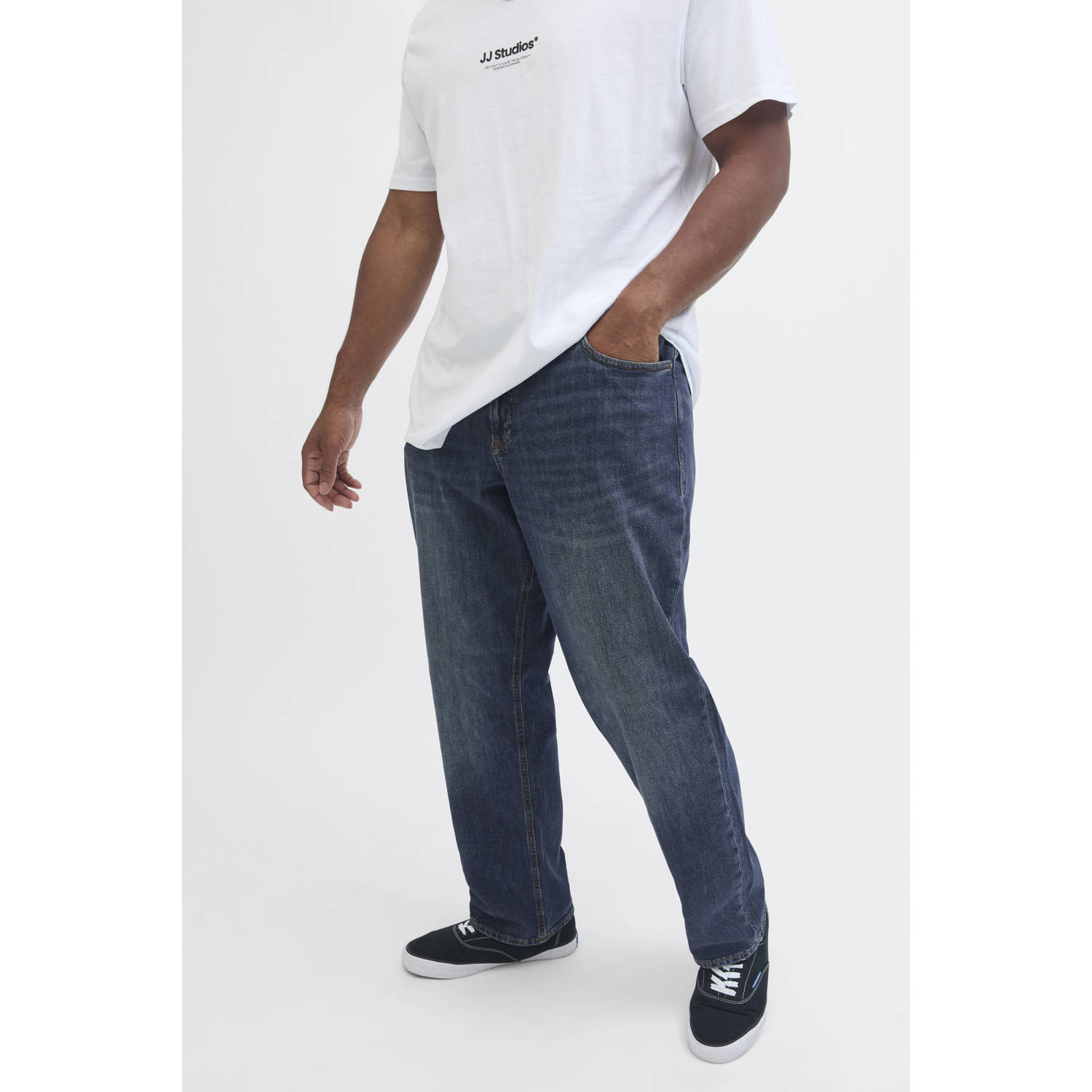 JACK & JONES PLUS SIZE JJIMIKE JJORIGINAL tapered jeans blue denim