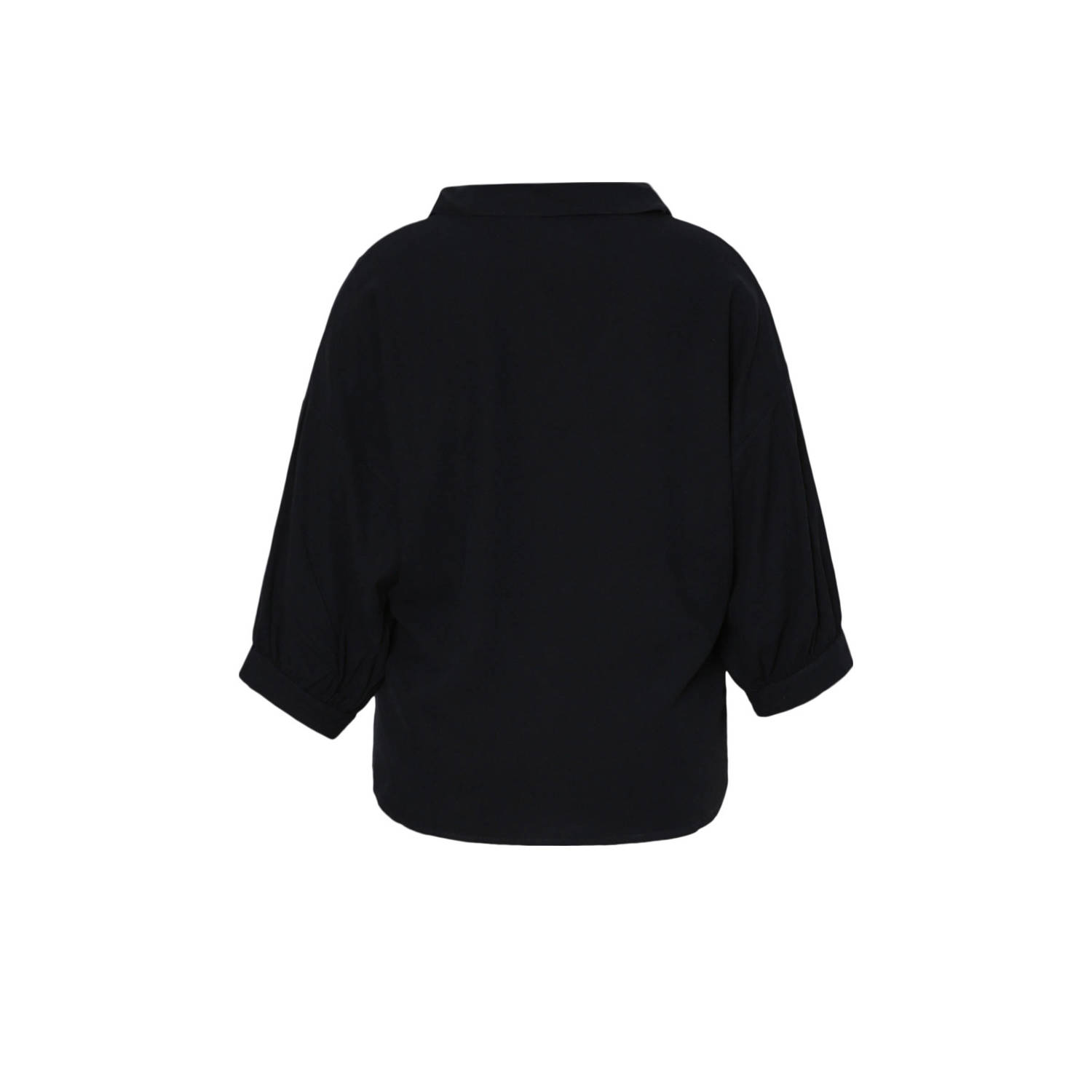 Paprika linnen blouse donkerblauw