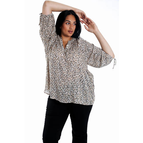 Paprika blousetop multi met lurex afbeelding